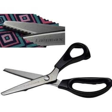 Imagem de Tesoura de Picotar 23 cm, Preta, Lâmina em Aço