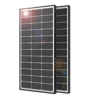 Imagem de JJN Painéis solares de 200 watts, painel solar monocristalino 10BB 12V 2 peças 100W, módulo fotovoltaico de 23% de alta eficiência para trailers, casa, fazenda, barco, caravana e aplicações fora da