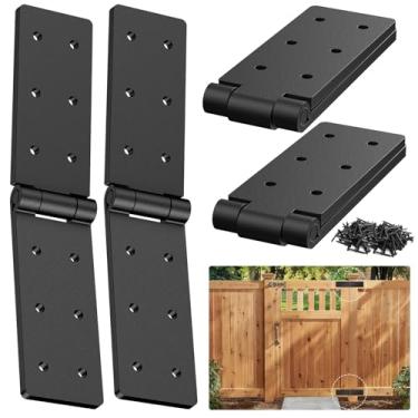 Imagem de Dobradiças de mesa dobráveis de 270 graus – Kit de dobradiça plana e traseira resistente para móveis dobráveis | Rotação ultralarga para madeira, caixa, armário, cerca, portas dobráveis, mesa dobrável