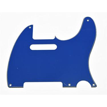 Imagem de KAISH American Vintage 5 Hole Tele Style Pickguard Guitar Pick Guard Placa de raspar para Telecaster/Tele Blue 3 Ply