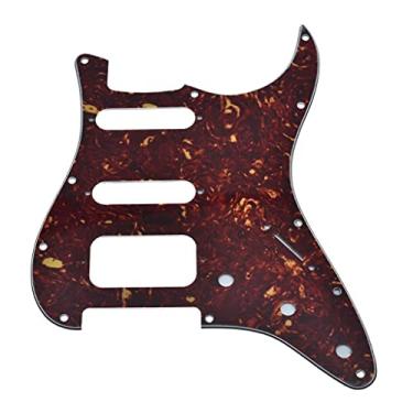 Imagem de KAISH 11 furos American Modern Strat Style HSS Pickguard 2 parafusos de canto redondo Humbucking montagem para Stratocaster/Strat Vintage tartaruga