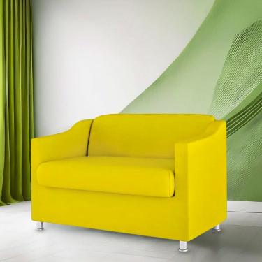 Imagem de Namoradeira Bia Decorativa Reforçada Recepção Clinica Salão Sala De Estar Suede