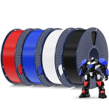 Imagem de Filamento de impressora 3D SUNLU PETG 1,75 mm Pacote de 4 kg (4x1 kg)