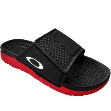 Imagem de Chinelo Oakley Break Slide Black Red-Unissex
