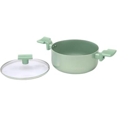 Imagem de Panela Cerâmica Caçarola Sartin Antiaderente Fundo Triplo 20cm (2.83L) para Gás Elétrico Vitrocerâmico Cabo SoftTouch Não Esquenta Prepara Sopas Massas e Carnes Linha Premium (Menta)