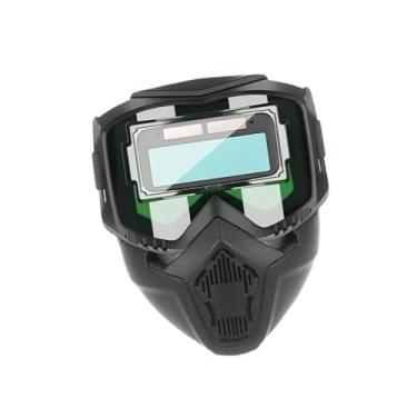 Imagem de Amagogo Capuz de soldador Hamlet para soldagem, multifuncional, ajustável, resistente a impactos, leve, lente removível, grande visão, cobertura facial, Lentes Coloridas