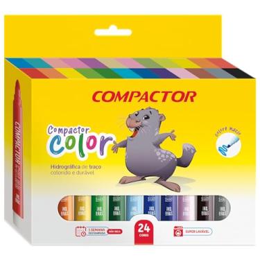 Imagem de Caneta Hidrográfica Compactor Color 24 cores