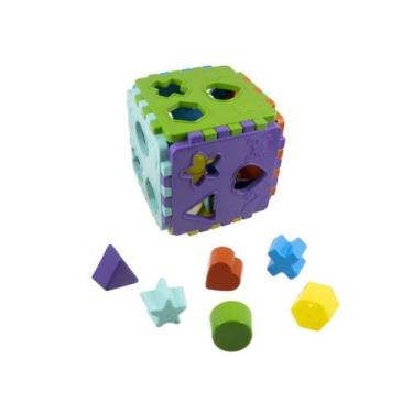 Imagem de Cubo Educativo de Encaixar Candy - Brinquedo Pedagógico Infantil Forma