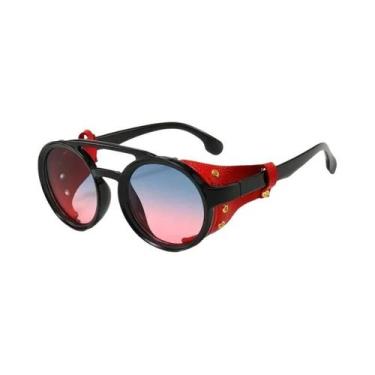 Imagem de Óculos De Sol Redondos Retrô Steampunk Com Visão Noturna Masculinos Co