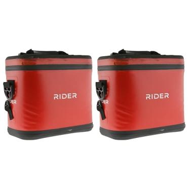 Imagem de Rider Coolers Conjunto de 2 coolers PWC Jet Ski Sea Doo para todas as embarcações pessoais (vermelho) com arnês traseiro