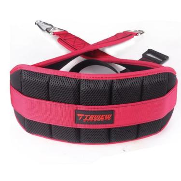 Imagem de Cinto para agachamento de cinto, fixação de rack e máquina de agachamento, levantamento de peso e levantamento de peso – suporte para as costas, perfil baixo, quadril e coxa acolchoados, fivela segura