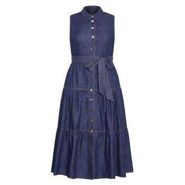 Imagem de City Chic Vestido maxi feminino - Raya, Jeans escuro, 50