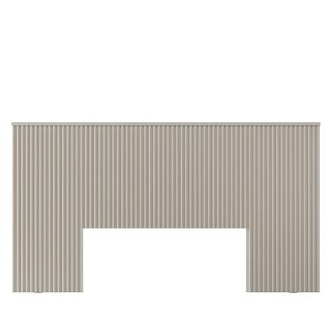Imagem de Cabeceira Casal Ripada 133x241com Frame Alexa Off White - EdeCasaMoveis