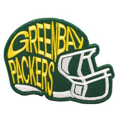 Imagem de Siam Accs Rugby Fans Green Bay Capacete de futebol bordado time favorito dos fãs de futebol americano, passar a ferro, costurar para roupas, mochilas, jeans, motocicleta, costurar, jaquetas