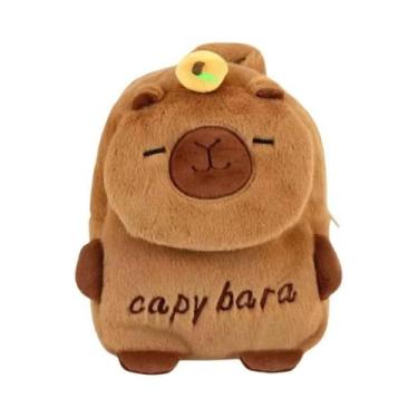 Imagem de Mochila De Pelúcia Fofa De Grande Capacidade, Bolsa De Ombro De Dupla 