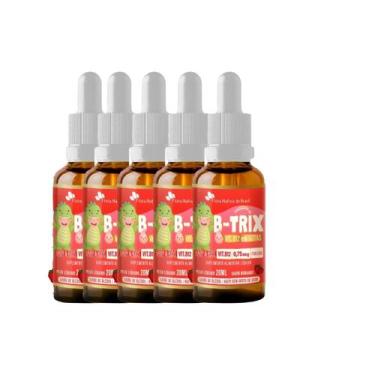 Imagem de Kit 5 B-TRIX Vitamina B12 Infantil 5x20ml Morango Flora Nativa - Flora