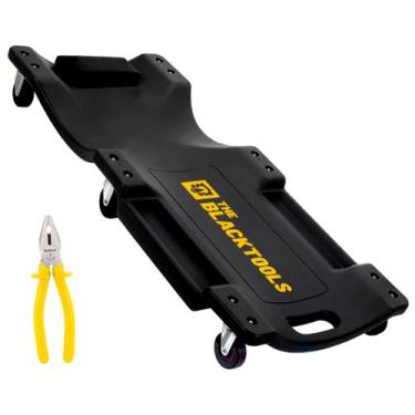 Imagem de Esteira Para Mecânico 150kg Com 6 Rodas Almofada + Brinde - The Black 