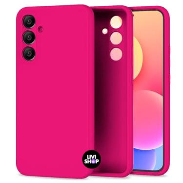 Imagem de Capa Case Capinha Compatível Samsunng A35 Silicone Com Bordas Elevadas Aveludada Forro Premium (ROSA NEON)
