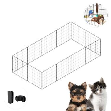 Imagem de Cercado Modular 12 Telas Tela Aramada 60x60cm Pet Coelho Cachorro Porq