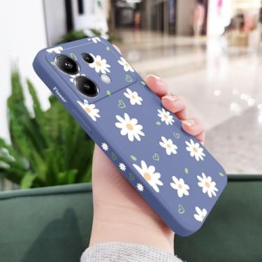 Imagem de Capa de silicone Tender Daisy para Xiaomi Poco X7 X6 F6 M6 M5 M5S F5 X5 F4 X4 M4 F3 M3 X3 Pro 4G 5G GT, azul claro, para Poco M3 Pro 5G