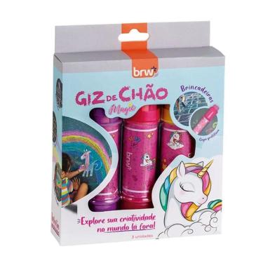 Imagem de Giz De Chão Magic Com 3 Cores Brw
