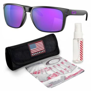 Imagem de OAKLEY Óculos de sol HOLBROOK XL OO9417 formato quadrado com kit oficial de óculos, Preto fosco, 59 mm