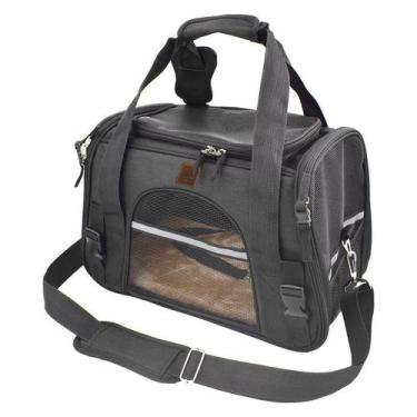 Imagem de Bolsa De Transporte Pet Avião Para Cães E Gatos Luxo Preto - Ninabag