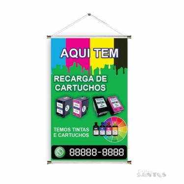 Imagem de Banner pronto Recarga de Cartuchos BA 598 medida 45x70 cm arte pronta