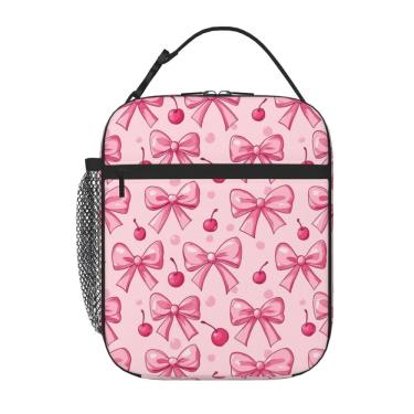 Imagem de Lancheira SUPLUCHOM Pink Bows Cherry Insulated Bento Box Cooler