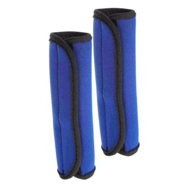 Imagem de Fenteer 2x Barra de apoio para puxar, alças de neoprene para mala, mangas antiderrapantes de 3 mm de espessura, capas protetoras para academia, Azul