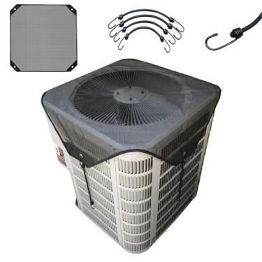 Imagem de Jekyeroyme Capas de ar condicionado para unidades externas, cobertura de CA central 91 x 91 cm para fora, malha respirável condensador de ar condicionado capa externa - Top Universal Defener
