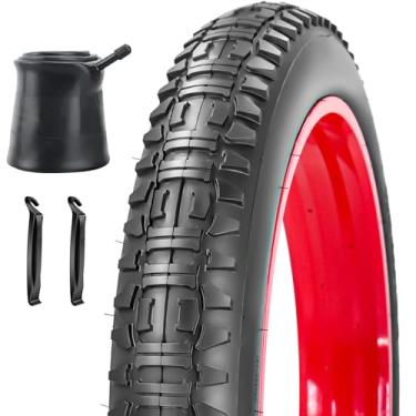 Imagem de SIMEIQI Pneus de bicicleta de montanha 20 x 4,0 26 x 4,0 (preto, 1 pneu, 1 tubo, 26 x 4,0)