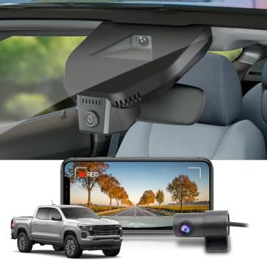 Imagem de Fitcamx Frontal 2K+Traseira 1080P Dash Câmera para 2023-2025 Chevy Colorado com Auto-Dimming (3rd Gen), OEM Estilo, Duplo HD vídeo, WiFi & APP, Loop Gravação, G-Sensor, Plug & Play, 64GB Cartão