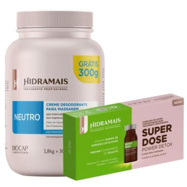 Imagem de Creme De Massagem Neutro 1.8kg + 300g grátis + 4un Superdose Power Det