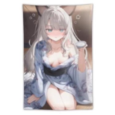 Imagem de LIEGBMEU Sexy Bikini Hot Anime Girl Tapeçaria 101.6 cm x 152.4 cm Interior Exterior Wall Quilt Art Decoração de Tapeçaria Caprichosa, AF162