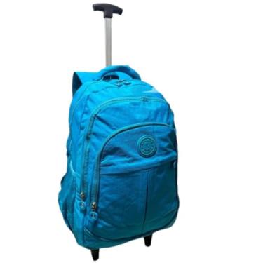 Imagem de Mochila DeRodinha Adulto Juvenil Em Nylon Tactel Espaço Para Notebook (azul clara)