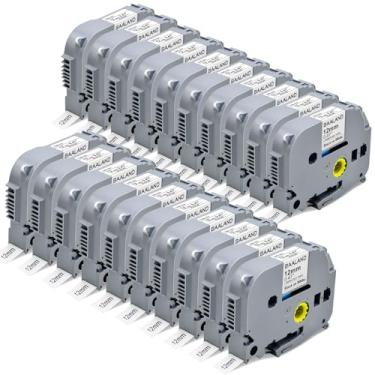 Imagem de Pacote com 20 refis de fita adesiva de substituição para TZe-231 12 mm 0,47 fita branca laminada Tze Tz compatível com Brother P Touch Label Maker PT-D210 PT-H110 PT-D220 PT-1880 1180 2030 tinta preta