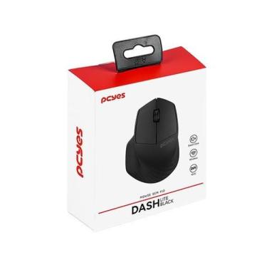 Imagem de Mouse sem fio dash lite black 1600dpi silent click pmdv2bk - PCYES