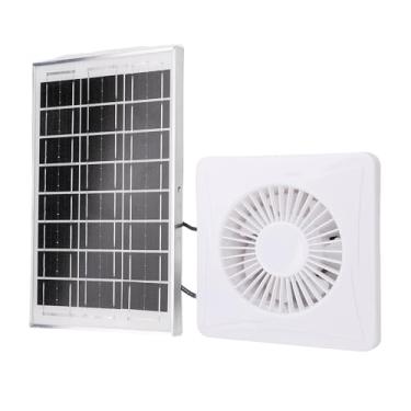 Imagem de Luocute Ventilador de Ventilação Solar, Painel Solar de 6W + Ventilador de Ventilação de 4 Polegadas, Corrida Diurna/Noturna Com Bateria, IP67 Propertável 2700rpm de Exaustão de