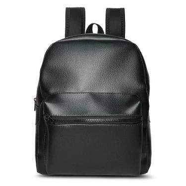 Imagem de Mochila Grande Escolar Feminina Reforçada Material Sintético Moda Casu