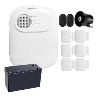 Imagem de Kit Alarme Sem Fio Intelbras ANM 24 NET com 6 Sensores de Abertura