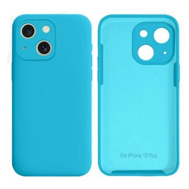 Imagem de Capinha Compativel com iPhone 15 Plus Silicone com Interior Aveludado 