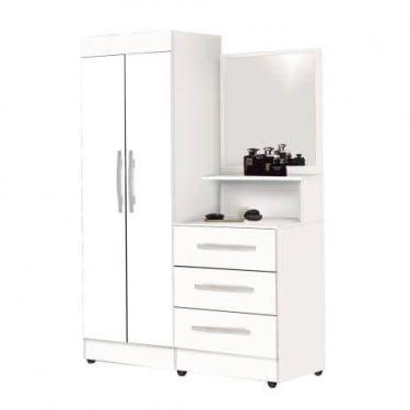 Imagem de Roupeiro Cômoda Onix Moveis Primus Branco - Estrela Móveis
