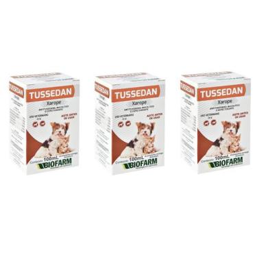 Imagem de Kit 3 Tussedan Xarope 100ml - Tosse em Cães e Gatos - BIOFARM