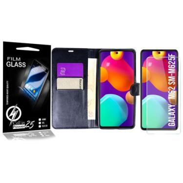 Imagem de Capa Capinha Carteira + Película Vidro Galaxy M62 M625 6.7 - Cell In P