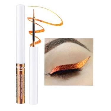 Imagem de Corlo Delineador líquido com glitter à prova d'água, delineador colorido metálico com mudança de cor intensa, gel delineador multicolorido, kit de presente altamente pigmentado para mulheres e meninas