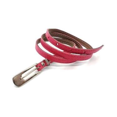 Imagem de Cinto gigi fino feminino couro MA1205 - Barão do Couro, G, Pink