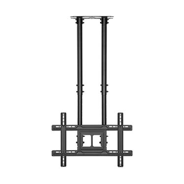 Imagem de Suporte para monitor de TV Cabide de TV resistente 127.0 cm-203.2 cm Suporte de TV de teto ajustável de dois polos com extensão inclinação para TV Suporte de teto, VESA máximo 600 x 400 mm até 69.9 kg