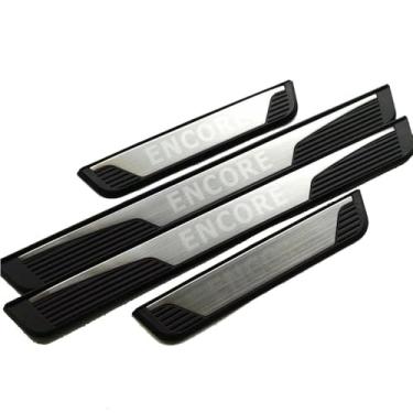 Imagem de 4 Peças Guarnição de Soleira de Porta de Carro para Buick Encore SUV 2020-2026, Protetor de soleira de porta de carro soleira de porta protetor de entrada guarnição