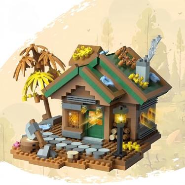 Imagem de QMEAKMONY Mini Building Blocks Forest Tree House Sets Cute Micro Mini Treehouse Building Bricks for Adults Micro Nano Bricks Perfect Party Favors for Teenagers. (Forest Treehouse,781 Pcs)